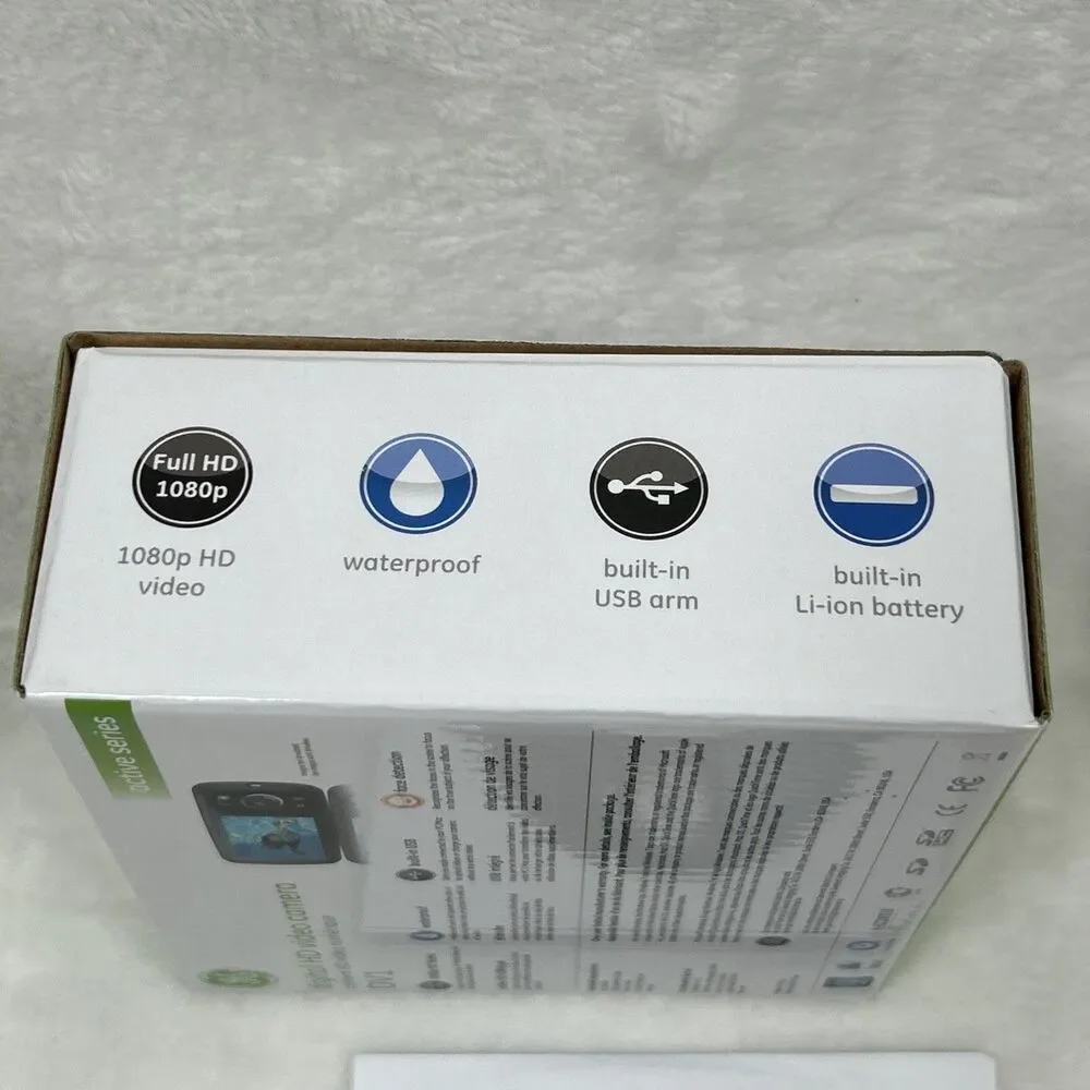GE DV1 HD 1080p Camcorder Video Camera Waterproof w/ Memory Card Disc Open Box